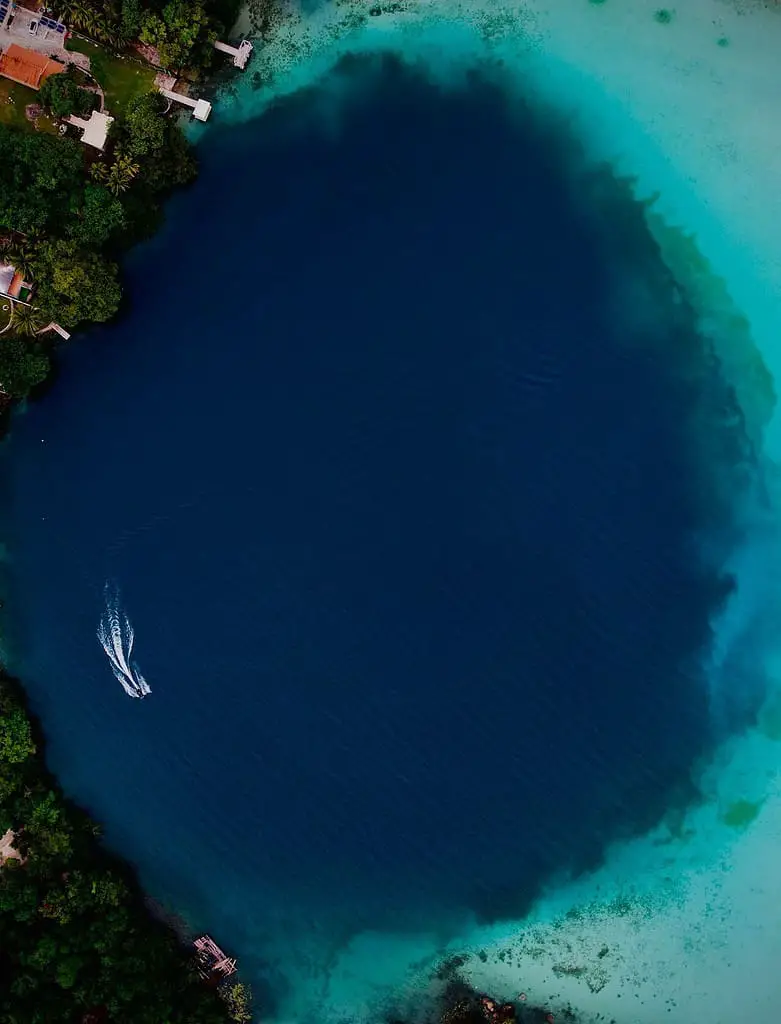 Picture of a underwater cenote in Q.R Mexico